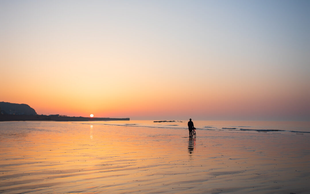 A Distant Sunrise, Hastings Beach